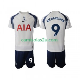 Camisolas de futebol Tottenham Hotspur Richarlison 9 Criança Equipamento Principal 2025/26 Manga Curta